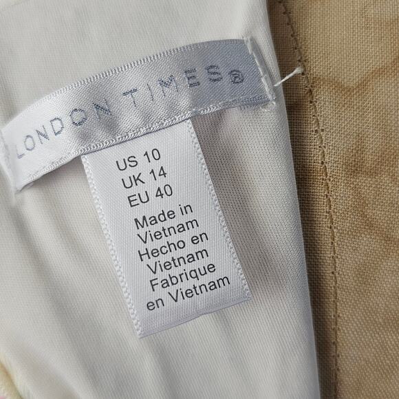 Dress London Times multi floral sundress full skirt spring cottage size 10 - Picture 3 of 9